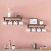 Dahey Mug Holder Wall Mounted Mug Rack with Hooks, Mug Display Rack Rustic Utensil Cups Storage Organizer for Kitchen Dining Room Coffee Bar, Set of 4 view 2