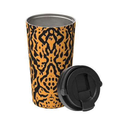 BTCOWZRV Animal print pattern Travel Coffee Mug Spill Proof Spill Proof Coffee Mug with Lid Insulated Coffee Tumbler Portable Thermal Mug Leak Proof Reusable Travel Coffee Cup for Hot and Cold