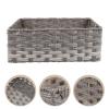 Ipetboom Gray Home Storage Basket Desk Basket Multi-function Table Pp Iron Material Office Home Organizer view 2