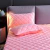 LMXSHJI Fitted Sheet Quilted Layer Crystal Velvet Fabric Mattress Protector Cover Elastic Band Fixation Single Double Toppers Deep up to 30cm (Color : Pink, Size : 63"x78.7"+11"/160x200cm+28cm) view 4