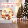 Christmas Mouse Decorations - Mouse Hole Wall Sticker Decal for Baseboard - 3D Christmas Wall Decor - Mouse Hole Wall Sticker view 2