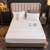 LMXSHJI Fitted Sheet Quilted Layer Crystal Velvet Fabric Mattress Protector Cover Elastic Band Fixation Single Double Toppers Deep up to 30cm (Color : White, Size : 35"x78.7"+11"/90x200cm+28cm) view 1