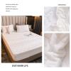 LMXSHJI Fitted Sheet Quilted Layer Crystal Velvet Fabric Mattress Protector Cover Elastic Band Fixation Single Double Toppers Deep up to 30cm (Color : White, Size : 35"x78.7"+11"/90x200cm+28cm) view 3