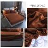 LMXSHJI Fitted Sheet Quilted Layer Crystal Velvet Fabric Mattress Protector Cover Elastic Band Fixation Single Double Toppers Deep up to 30cm (Color : Brown, Size : 59"x78.7"+4"/150x200cm+10cm) view 4