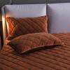LMXSHJI Fitted Sheet Quilted Layer Crystal Velvet Fabric Mattress Protector Cover Elastic Band Fixation Single Double Toppers Deep up to 30cm (Color : Brown, Size : 59"x74.8"+11"/150x190cm+28cm) view 3