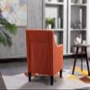 Accent Armchair Living Room Chair with Nailheads and Solid Wood Legs Orange Linen view 4