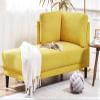 65" Mid-Century Modern Fabric Corner Lounge Chair, Upholstered Indoor Chaise Lounge for Bedroom,Office,Small Living Room & Apartment view 3