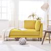 65" Mid-Century Modern Fabric Corner Lounge Chair, Upholstered Indoor Chaise Lounge for Bedroom,Office,Small Living Room & Apartment view 4