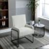 Accent Chair - Modern Industrial Slant Armchair with Metal Frame - Premium High Density Soft Single Chair for Living Room Bedroom view 1