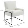 Accent Chair - Modern Industrial Slant Armchair with Metal Frame - Premium High Density Soft Single Chair for Living Room Bedroom view 2