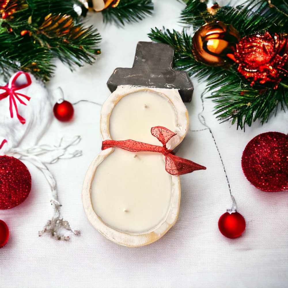 Snowman Dough Bowl Candle (Christmas Cottage)