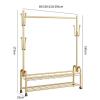 REROM Rolling Clothing Racks,Multi-functional Bedroom Clothes Rack With Bottom Shelf for Hanging Clothes,Coats,Skirts,Shirts,Sweaters Garment Rack (Color : Gold, Size : 100cm/39.37in) view 2