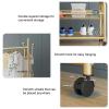 REROM Rolling Clothing Racks,Multi-functional Bedroom Clothes Rack With Bottom Shelf for Hanging Clothes,Coats,Skirts,Shirts,Sweaters Garment Rack (Color : Gold, Size : 100cm/39.37in) view 4