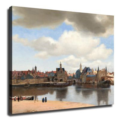 Johannes Vermeer Delft Poster Picture HD Wall Art Canvas Printing Bedroom Living Room Office Decoration Aesthetic Artwork (Unframed,1624inch)