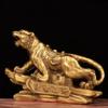 burid Pure Copper Tiger Statues Zodiac Brass Tiger Lucky Sculpture Office Study Desktop Figurine Home Decoration view 3