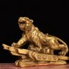burid Pure Copper Tiger Statues Zodiac Brass Tiger Lucky Sculpture Office Study Desktop Figurine Home Decoration view 4