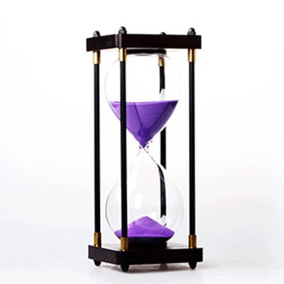 Hourglass Timer,Hourglass Timer Sand Hourglass Timer 60 Minute Decorative Sandglass Home Desk Decor Xmas Birthday Gift (Color : Purple Sand, Size : 8.5 * 19CM(30 Minutes))