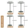 Round Cocktail Bar Table with Metal Base, Tall Bistro Pub Table, Counter Height Dining Table Breakfast Kitchen Bar Table Coffee Table for Small Space (Size : 60x60x104cm) view 3
