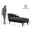 58''Velvet Chaise Lounge,Button Tufted Right Arm Facing Lounge Chair with Nailhead Trim Solid Wood Legs for Living Room or Office,Sleeper Lounge Sofa of WF284880AAB view 2