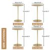 Small Pub Table, Tall Round Bar Height Cocktail Table with Metal Top and Base, Multifunctional Side Table for Pub Bar Dining Bistro Cafe Patio Outdoors, Gold (Size : 48x48x72cm) view 3
