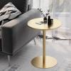 Small Pub Table, Tall Round Bar Height Cocktail Table with Metal Top and Base, Multifunctional Side Table for Pub Bar Dining Bistro Cafe Patio Outdoors, Gold (Size : 48x48x72cm) view 4
