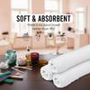 TOALLA 100% Cotton Salon Towels Set of 50|400 GSM|Bulk Hand Towel|Cotton Salon Towel|Ideal for Spa Gym Bathroom Hotel|Absorbent||Not Bleach Proof|Quick Dry|Hand Towel 16 x 27 in|White view 3