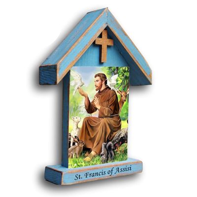 HABAKUK Art Saint Francis of Assisi, St Francis of Assisi, Francis of Assisi, patron of animals, religious craft (SMALL: 5.1 x 3.1 in (13x8 cm))