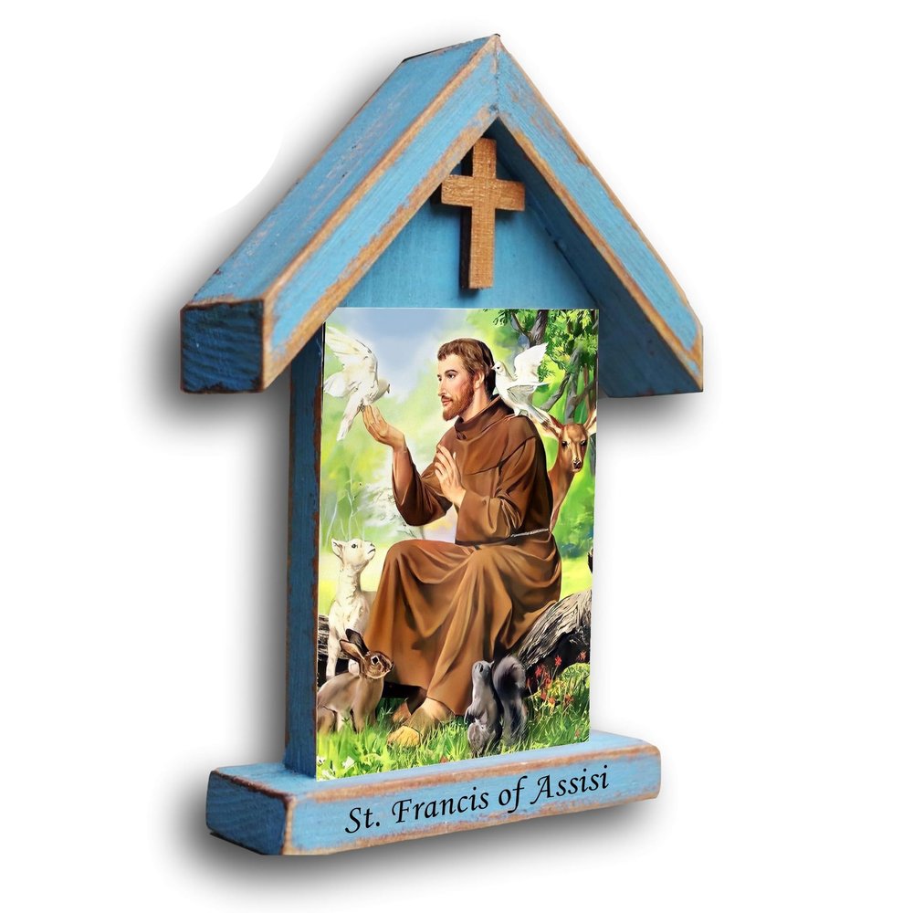 HABAKUK Art Saint Francis of Assisi, St Francis of Assisi, Francis of Assisi, patron of animals, religious craft (SMALL: 5.1 x 3.1 in (13x8 cm))