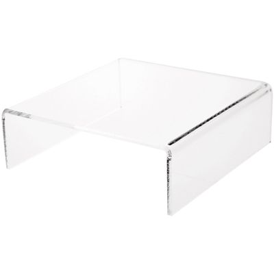 Plymor 3" H x 9" W x 9" D Clear Acrylic Short Square Display Riser