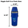 Giggle Golf 8 oz Birdie Juice Flask Set with 4 Shot Glasses & Funnel | Fun Golf Gift. Stainless Steel PU Leather Flask  Perfect for Tournaments & Birdie Celebrations. (Royal Blue) view 3
