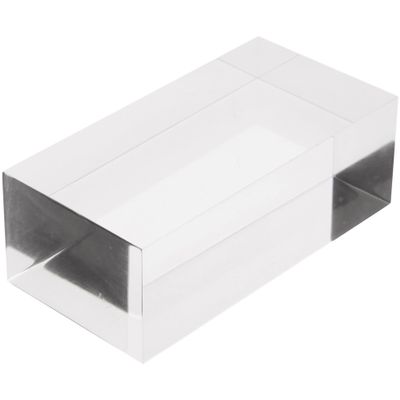 Plymor Clear Polished Acrylic Rectangular Display Block, 1.5" H x 4" W x 2" D