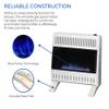 ProCom MN300TBA-B Ventless Natural Gas Blue Flame Space Heater with Thermostat Control for Home and Office Use, 30000 BTU, Heats Up to 1400 Sq. Ft., Includes Wall Mount and Base Feet, White view 2