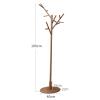 LOOQS Free Standing Coat Stand -Space Saving, Wooden Coat Rack-Easy to Assemble for Entryway Home Office-Brown 70.8x15.7in view 2