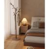 LOOQS Free Standing Coat Stand -Space Saving, Wooden Coat Rack-Easy to Assemble for Entryway Home Office-Brown 70.8x15.7in view 3
