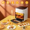 15L Digital Air Fryer Oven With Rapid Air Circulation Oil Free LED Screen Nonstick Basket 60-Minute Timer&Temperature 1400W Black (Color : White) view 4