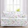 Azalea Floral Chintz PaisleyMicrofiber Reversible Quilt Bedding Set Coverlet, Bedspread, Summer Bloom, 7-Piece Daybed Cover Set with Dcor Pillows view 1
