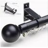 TOCTUS Decorative Traverse Rod with Bracket, Wall Mounted Sliding Curtain Track, 39 to 118 Inch Black Rustic Drapery Rod for Patio, Bedroom, Kitchen, Bathroom, Room Divider(3m/9.8ft) view 2