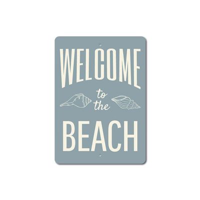 Beach Welcome Decor Welcome Sign Metal Cabin Decor 8 x 12 Inches