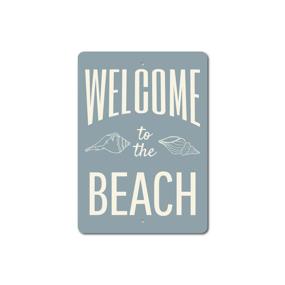 Beach Welcome Decor Welcome Sign Metal Cabin Decor 8 x 12 Inches