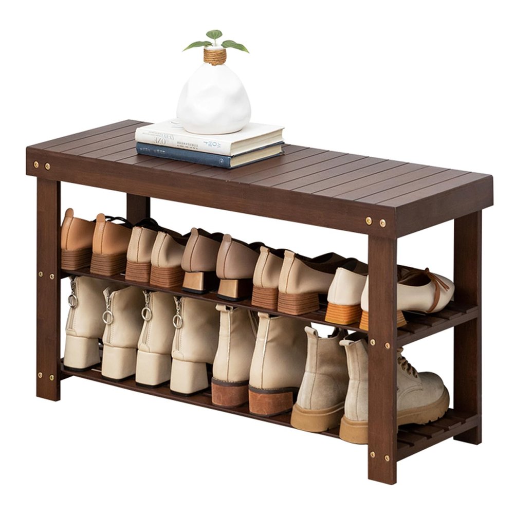 ANram Storage Bench for Entryway, Shoe Bench Entryway Bench with Shoe Storage, Entryway Storage for Hallway, Mudroom and Living Room