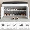 ANram Large Shoe Bench Rack Shoe Organizer with Storage Drawer and Padded Cushion Seat for Entryway Hallway Living Room Bathroom view 2