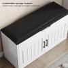 ANram Large Shoe Bench Rack Shoe Organizer with Storage Drawer and Padded Cushion Seat for Entryway Hallway Living Room Bathroom view 3
