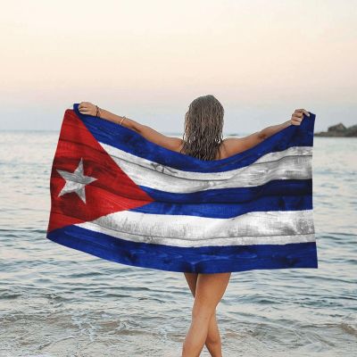 Cuba Flag Beach Towel Quick-Dry Bath Towel Lightweight Portable for Summer