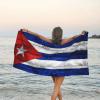 Cuba Flag Beach Towel Quick-Dry Bath Towel Lightweight Portable for Summer view 1