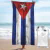 Cuba Flag Beach Towel Quick-Dry Bath Towel Lightweight Portable for Summer view 3