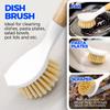 Holikme 6 Pack Dish Brush Kitchen Brushes Set with Vegetable Palm Brush, Bottle Brush, Dish Brush and Straw Brush, Fruit Cleaning Brushes for Cleaning Potato Skillet Wok Pot Pan Cast Iron, Yellow view 3