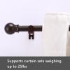 GXOACKJ 2 Pack Brown Curtain Rods for windows 32 to 48 inch, 5/8 inch Splicing Heavy Duty Metal Curtain Rod Set with Brackets view 2