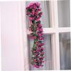 ifundom 3pcs Petals Artificial Violet Hanging Flower Vine Fuchsia Flower Decoration for Weddings Home and Craft Projects Lifelike Faux Floral Arrangement view 2