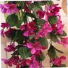 ifundom 3pcs Petals Artificial Violet Hanging Flower Vine Fuchsia Flower Decoration for Weddings Home and Craft Projects Lifelike Faux Floral Arrangement view 4
