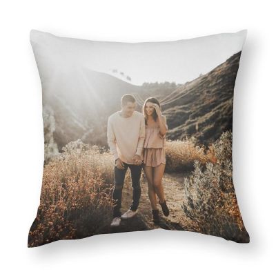 AJIOCIEU Custom Pillowcase, Personalized Design with Photos or Text Outdoor/Indoor Throw Pillowcase, Gift Cushion Cover for Him or Her Christmas Birthday Holidays, 26"x 26"